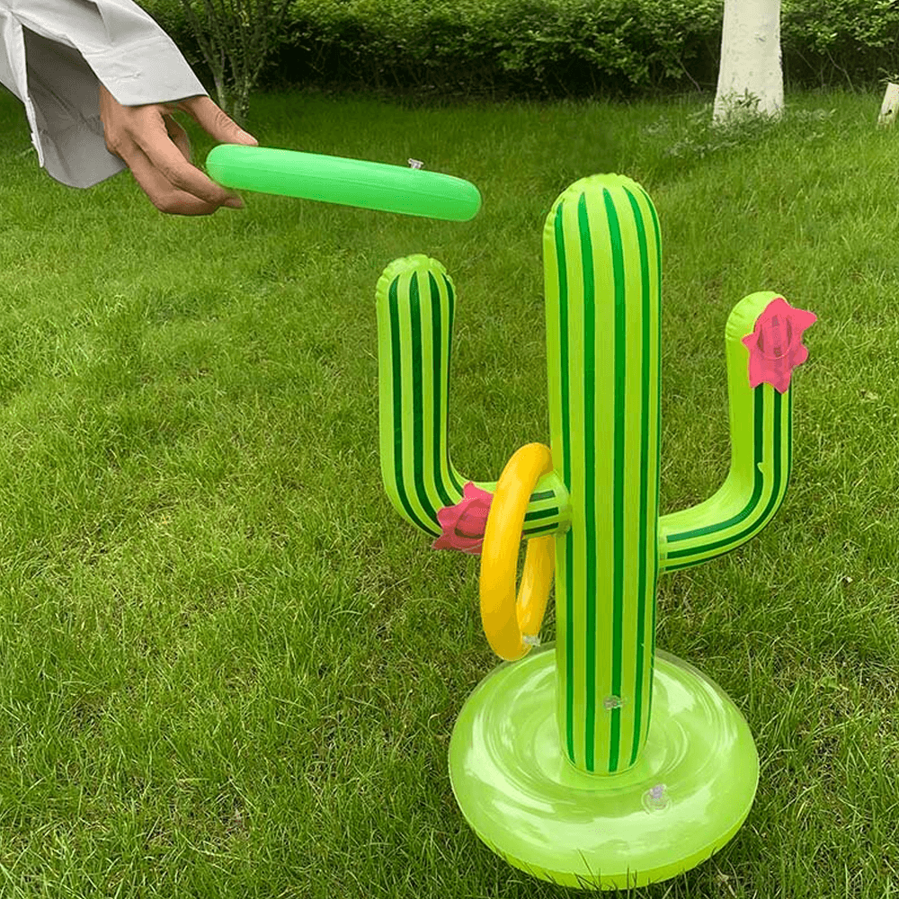 Inflatable Cactus Swimming Pool Ring Toss Game