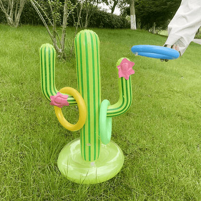 Inflatable Cactus Swimming Pool Ring Toss Game