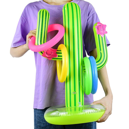 Inflatable Cactus Swimming Pool Ring Toss Game