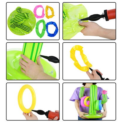 Inflatable Cactus Swimming Pool Ring Toss Game
