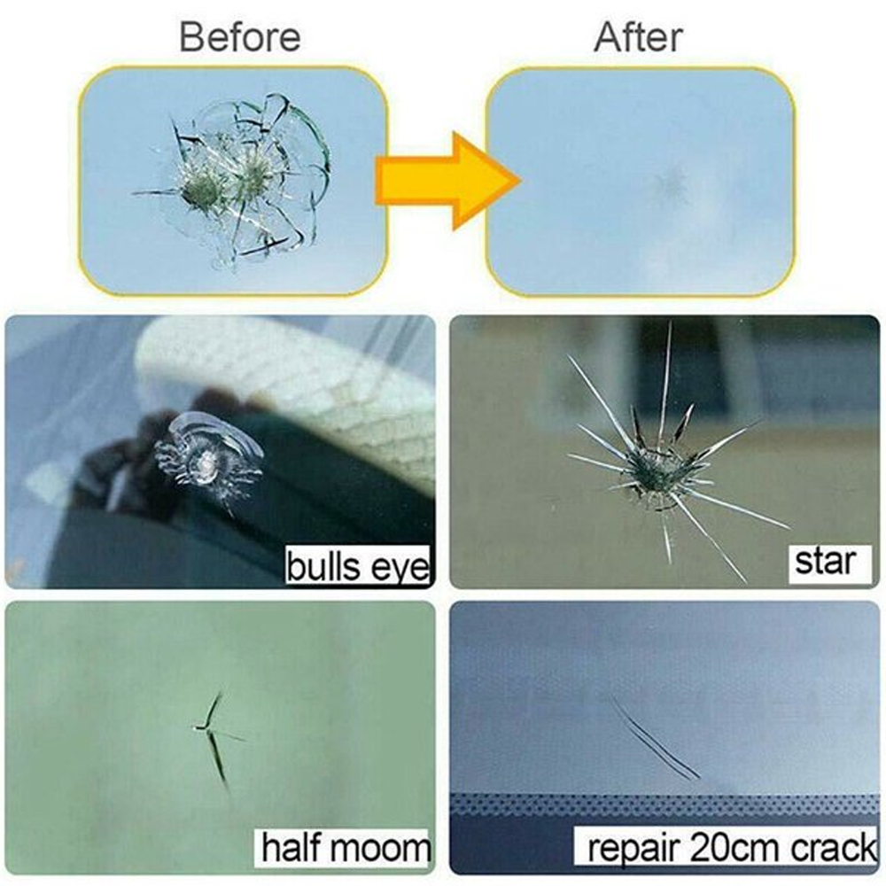 DIY Glass Repair Kit, Restore Windshields & Windows Instantly