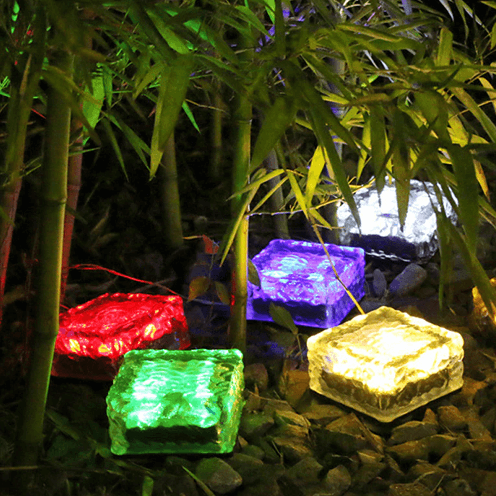 Solar Glass Brick Lights