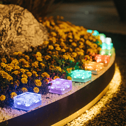 Solar Glass Brick Lights