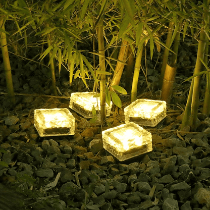 Solar Glass Brick Lights