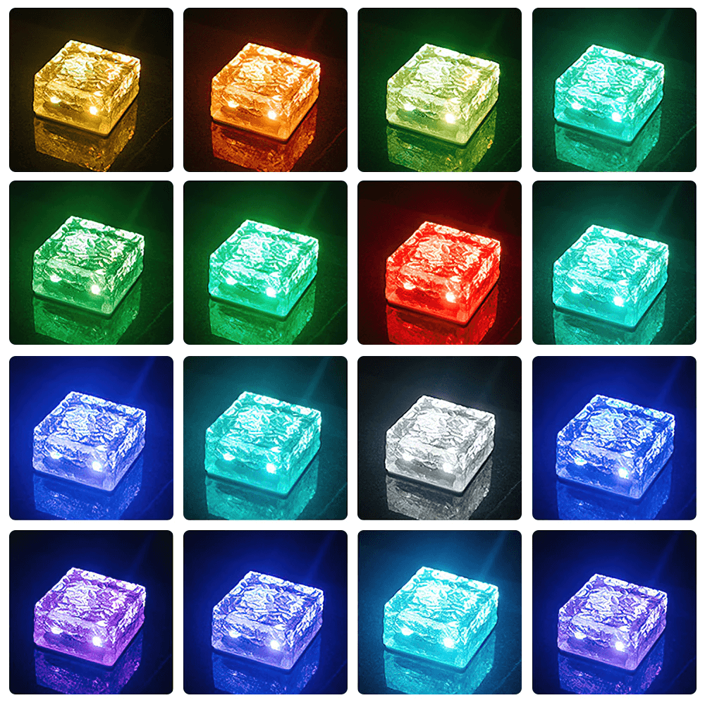 Solar Glass Brick Lights