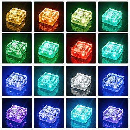 Solar Glass Brick Lights