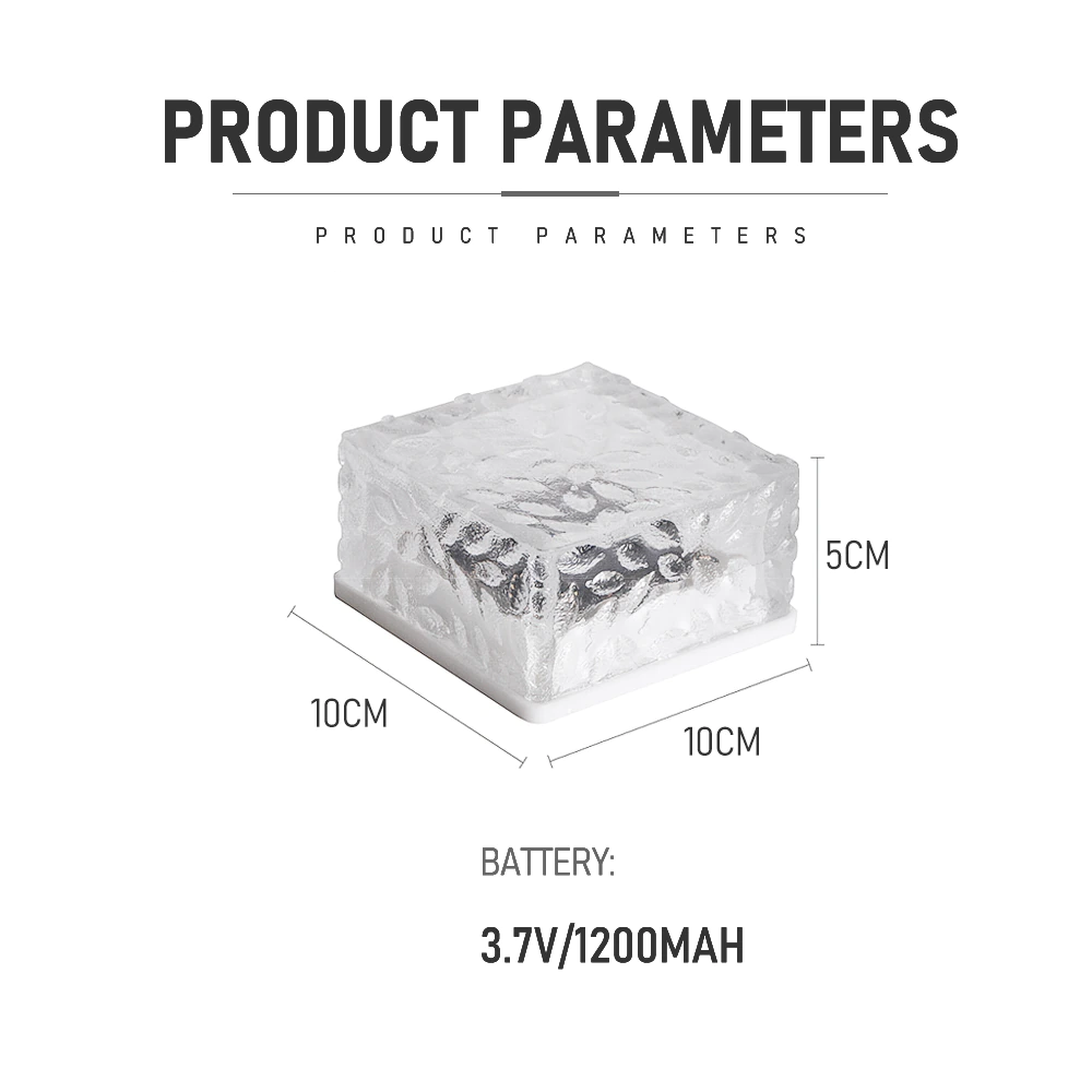 Solar Glass Brick Lights