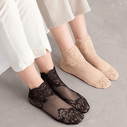Ladies Fashion Lace Socks