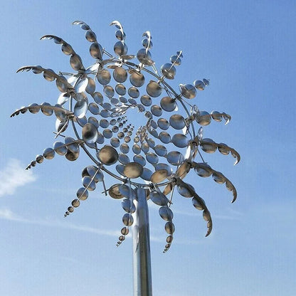 Metal Garden Windmill – Dual Motion Decorative Wind Spinner for Unique Garden Decor & Perfect Gift