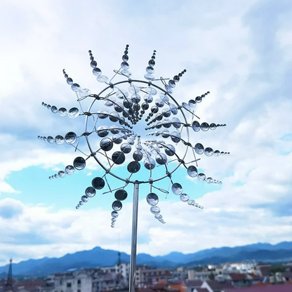Metal Garden Windmill – Dual Motion Decorative Wind Spinner for Unique Garden Decor & Perfect Gift
