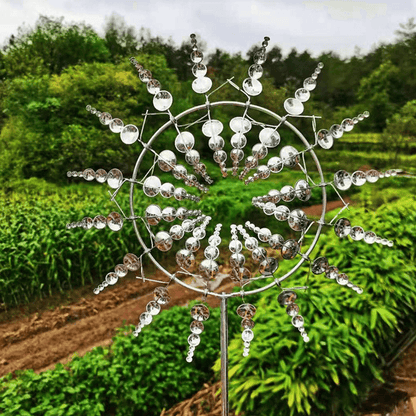 Metal Garden Windmill – Dual Motion Decorative Wind Spinner for Unique Garden Decor & Perfect Gift