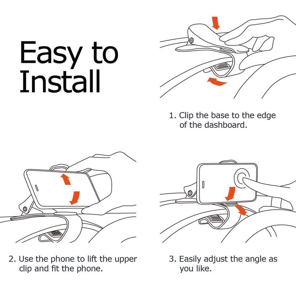 Dash Clip Phone Holder