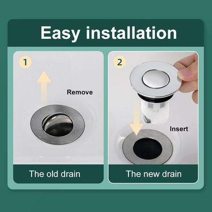 Sink Drain Stopper Pop Up Basin Drain Filter Anti-Clogging