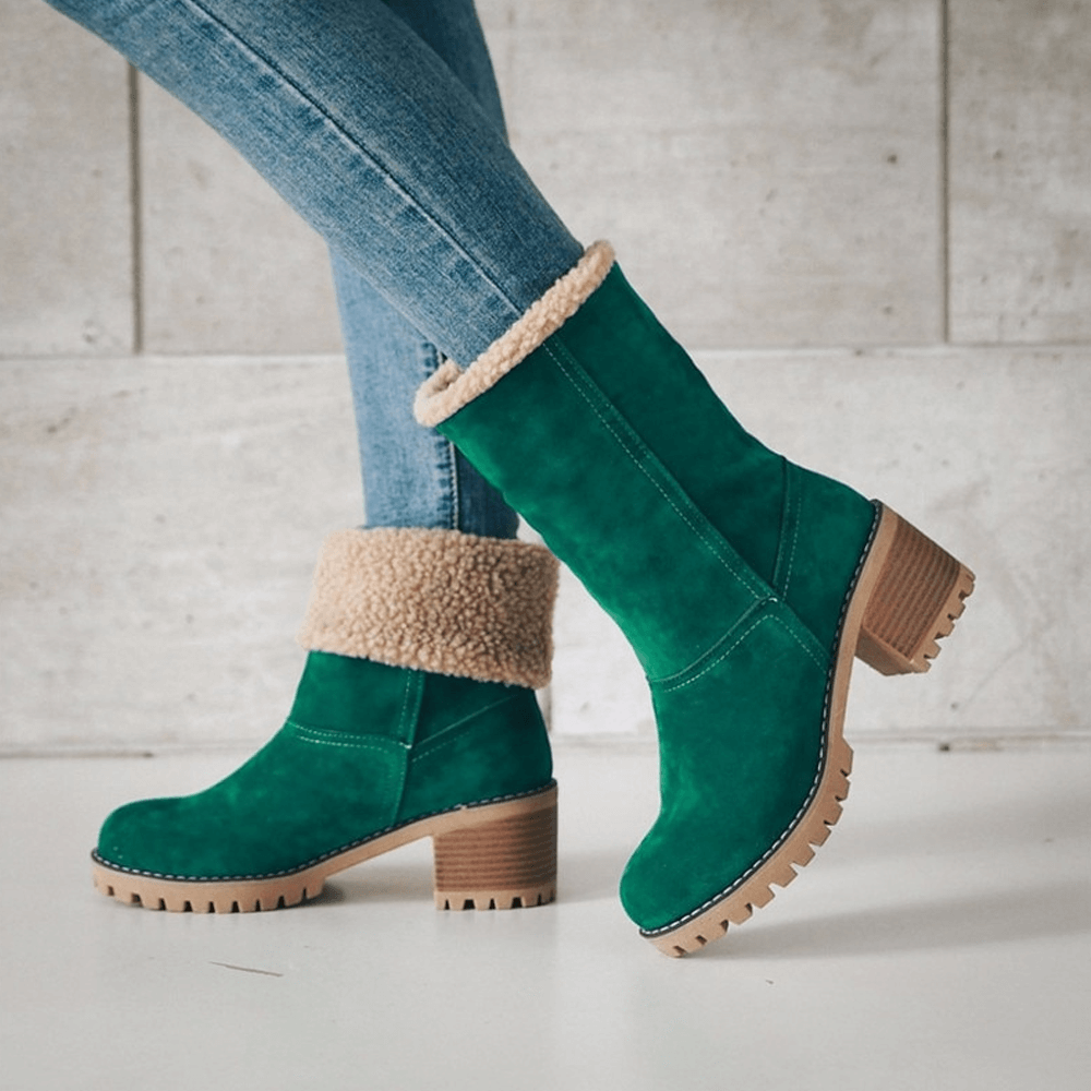 Snow Boots Block Heels
