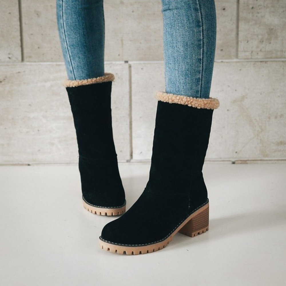Snow Boots Block Heels
