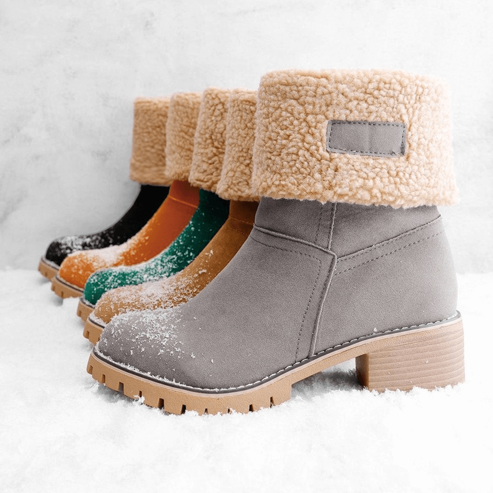 Snow Boots Block Heels
