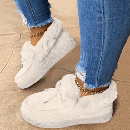 Women's Round Toe Fleece Thick Warm Cotton Shoes - Perfect Winter Gift