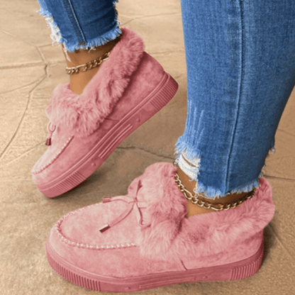 Women's Round Toe Fleece Thick Warm Cotton Shoes - Perfect Winter Gift