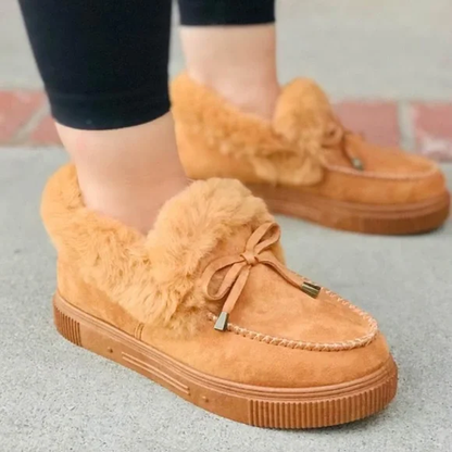 Women's Round Toe Fleece Thick Warm Cotton Shoes - Perfect Winter Gift
