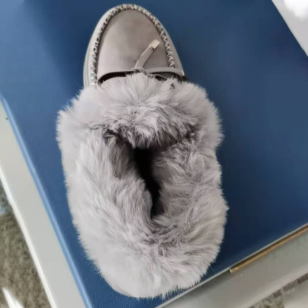 Women's Round Toe Fleece Thick Warm Cotton Shoes - Perfect Winter Gift
