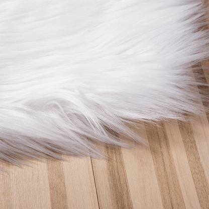 Heart Shaped Area Rug, Plush Faux-Fur Carpet For Living Room & Bedroom, Home Decor