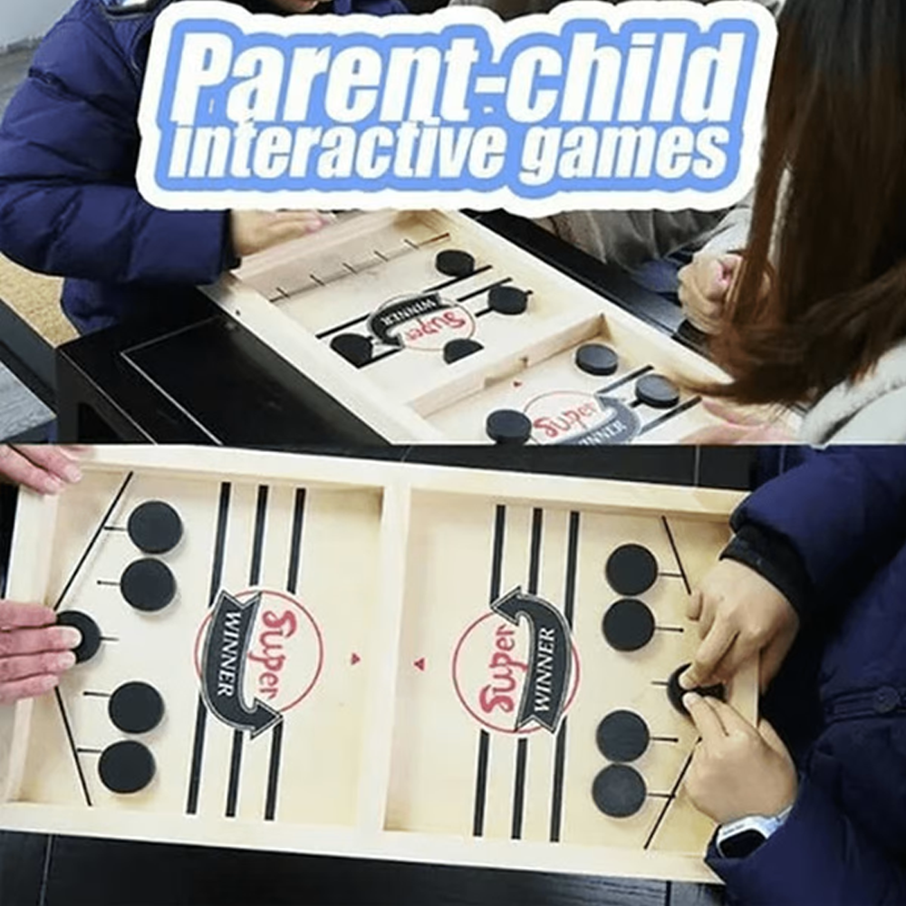 Wooden Slingshot Puck Game For Kids & Adults