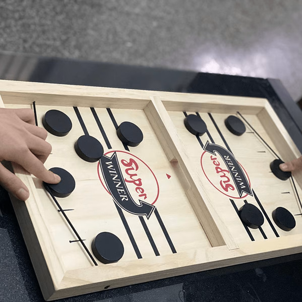 Wooden Slingshot Puck Game For Kids & Adults