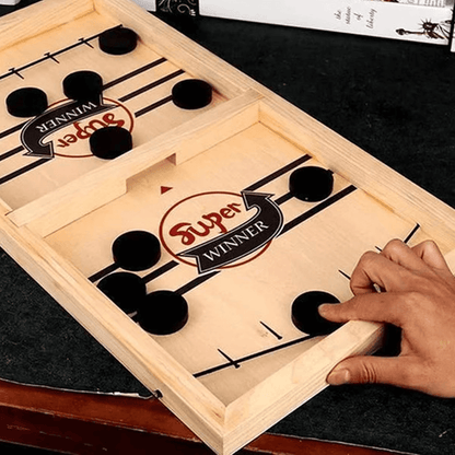 Wooden Slingshot Puck Game For Kids & Adults