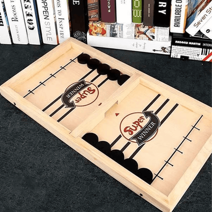 Wooden Slingshot Puck Game For Kids & Adults