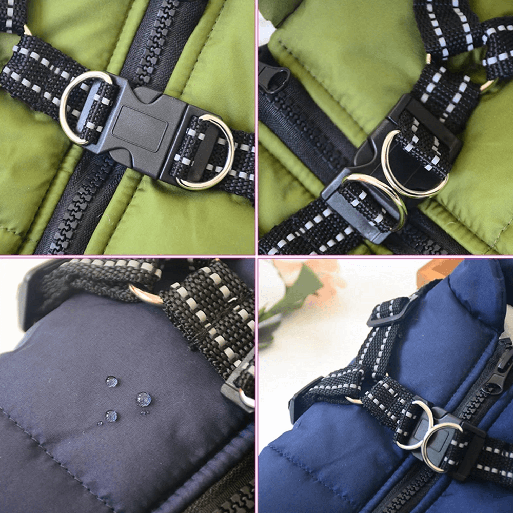 Waterproof Dog Jacket with Harness