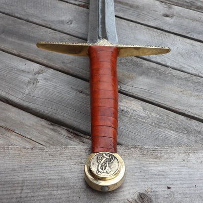 For Valhalla Viking Longsword | Hand-Forged Damascus Steel Blade