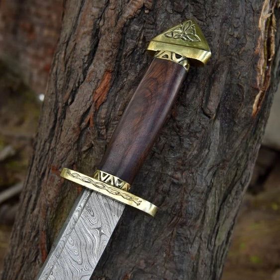 7th Century Norse Viking Damascus Lang Saex Sword | Hand-Forged Sword