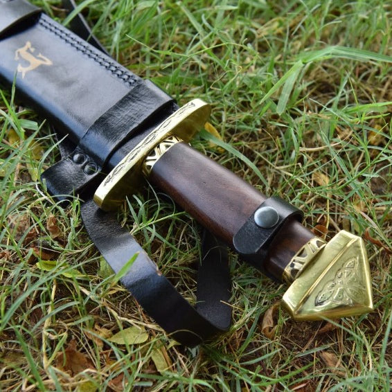 7th Century Norse Viking Damascus Lang Saex Sword | Hand-Forged Sword