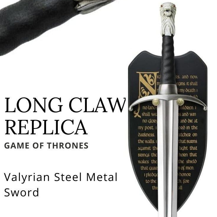 Valyrian Steel Game of Thrones Long Claw King Jon Snow's Sword. Replica Sword Handmade