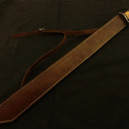 Handmade Damascus Machete Sword | Olive Pakka Wood Handle