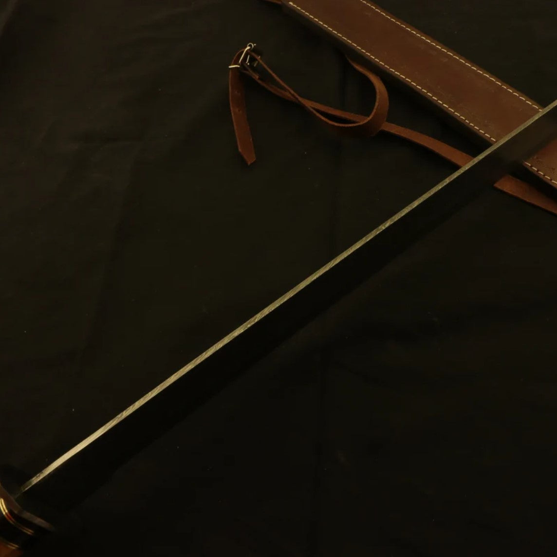 Handmade Damascus Machete Sword | Olive Pakka Wood Handle