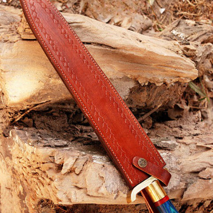 Hand Forged Damascus Steel Dagger Double Edge Sword For Warrior