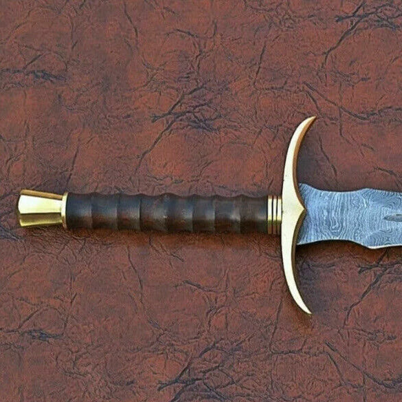 Collectible Swords 32 Inch Damascus Steel Viking Sword, Battle Ready One Handed Sword
