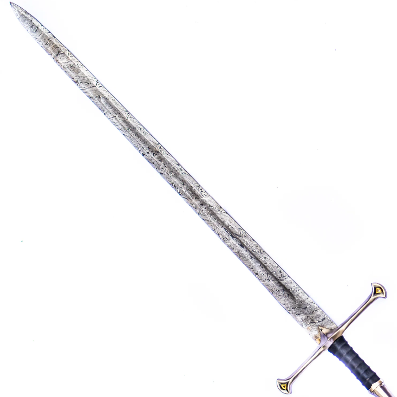 Collectible Swords 42 Inch Damascus Steel Battle Ready Sword, Two Handed Long Sword