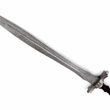 30 Inch Templar Sword Combat Damascus Steel Viking Sword Hand Forged