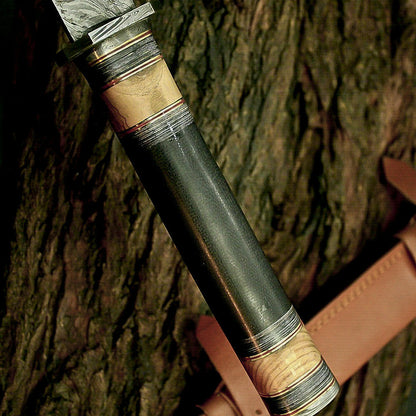 36 Inch Hand Forged Damascus Steel Hunting Combat Sword Katana Sword