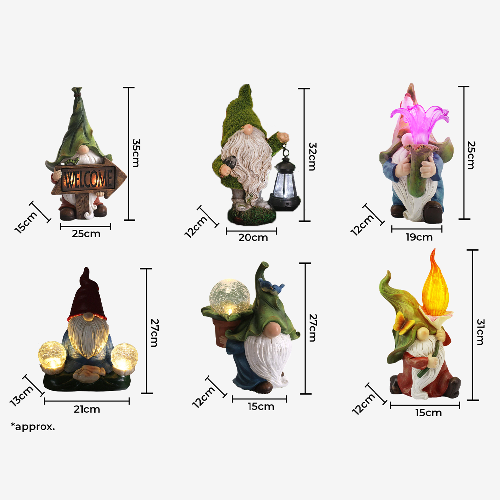 Power-Efficient Adorably Cute Garden Gnome Statues for Magical Yard Decor