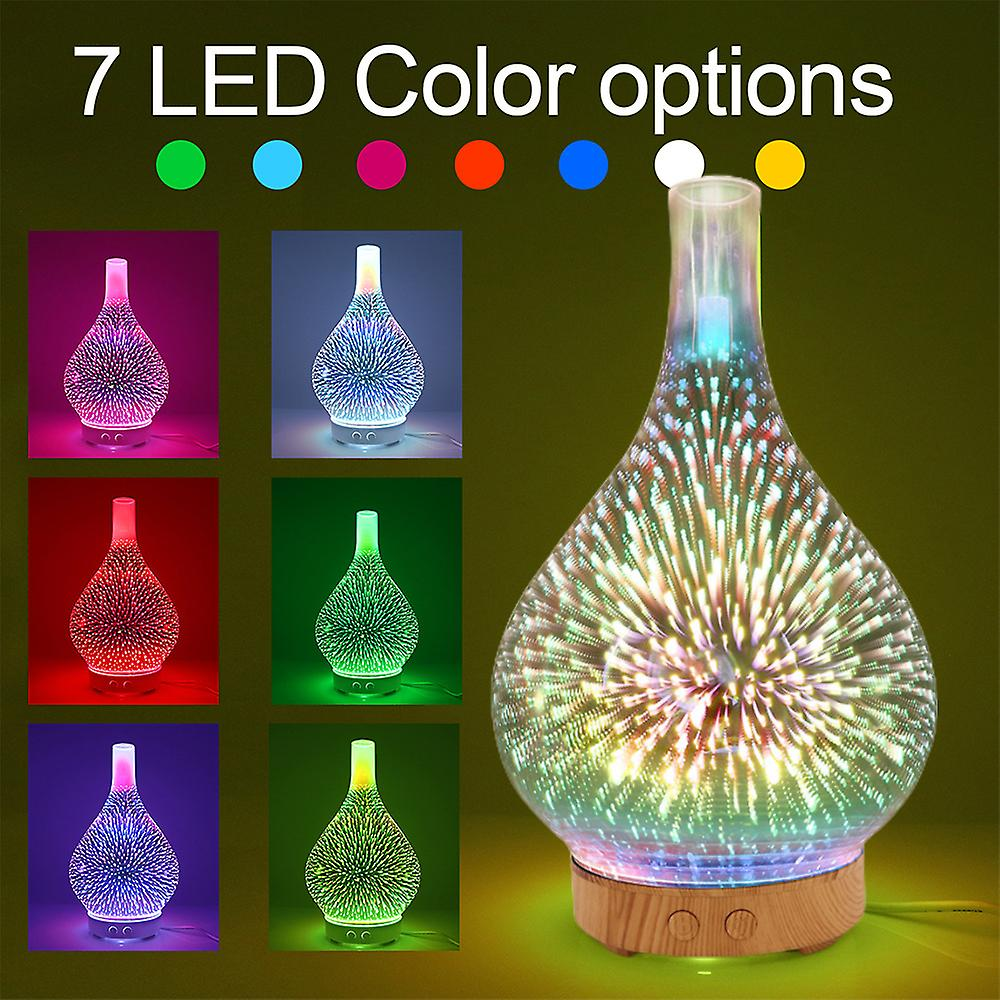 Essential Oil 3D Glass Diffuser | Mesmerizing Aromatherapy Ultrasonic Diffuser for Workspace | Stardust Glass Diffuser
