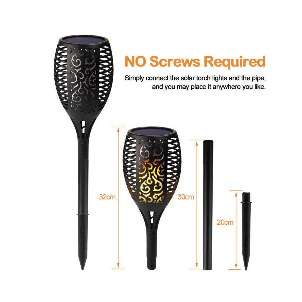 Waterproof Energy-Efficient Flickering Solar Flame Lights