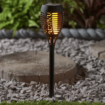 Solar Torch Lights for Outdoor & Pathways | Automatic Solar Flame Lights | Waterproof Solar Flame Torch