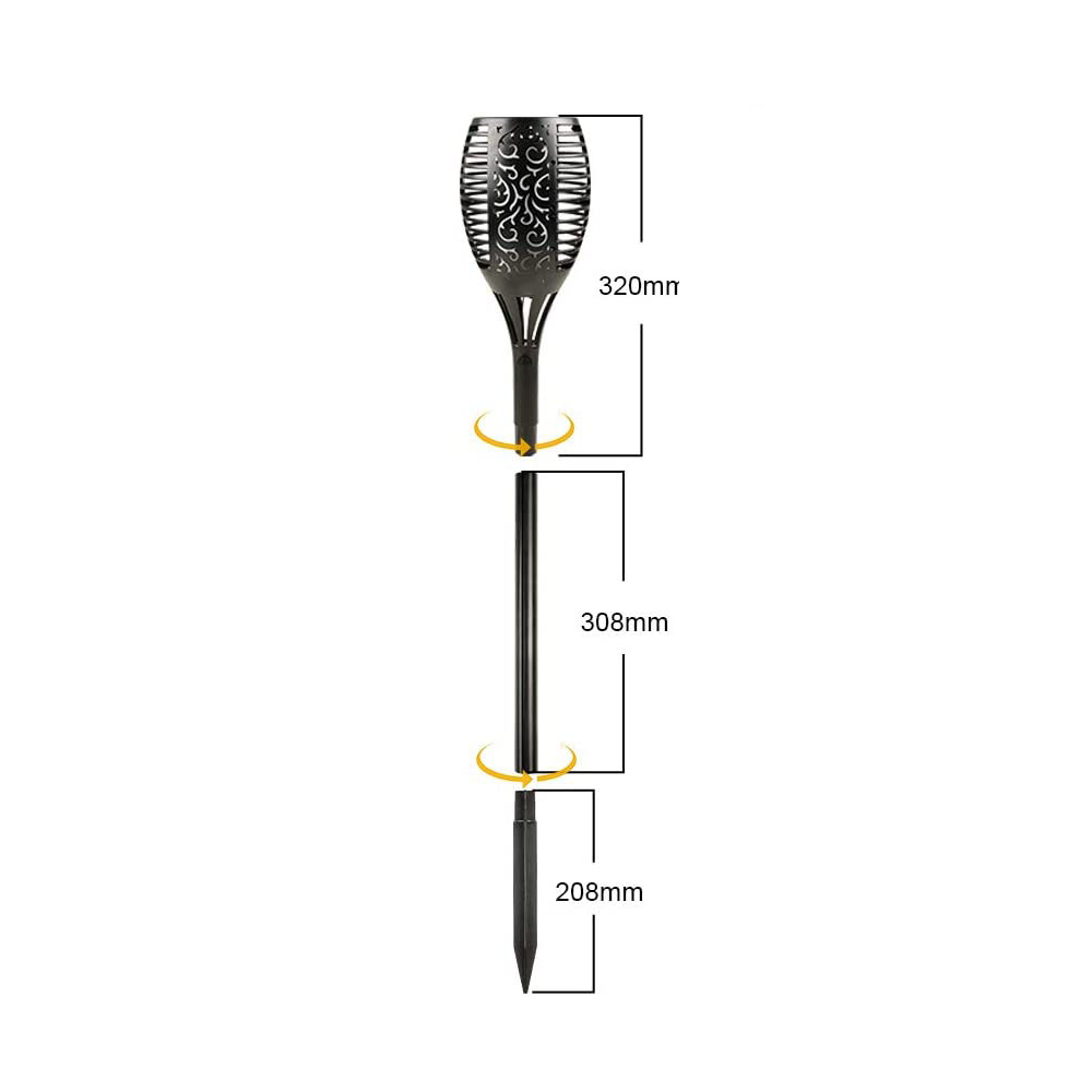 Solar Torch Lights for Outdoor & Pathways | Automatic Solar Flame Lights | Waterproof Solar Flame Torch