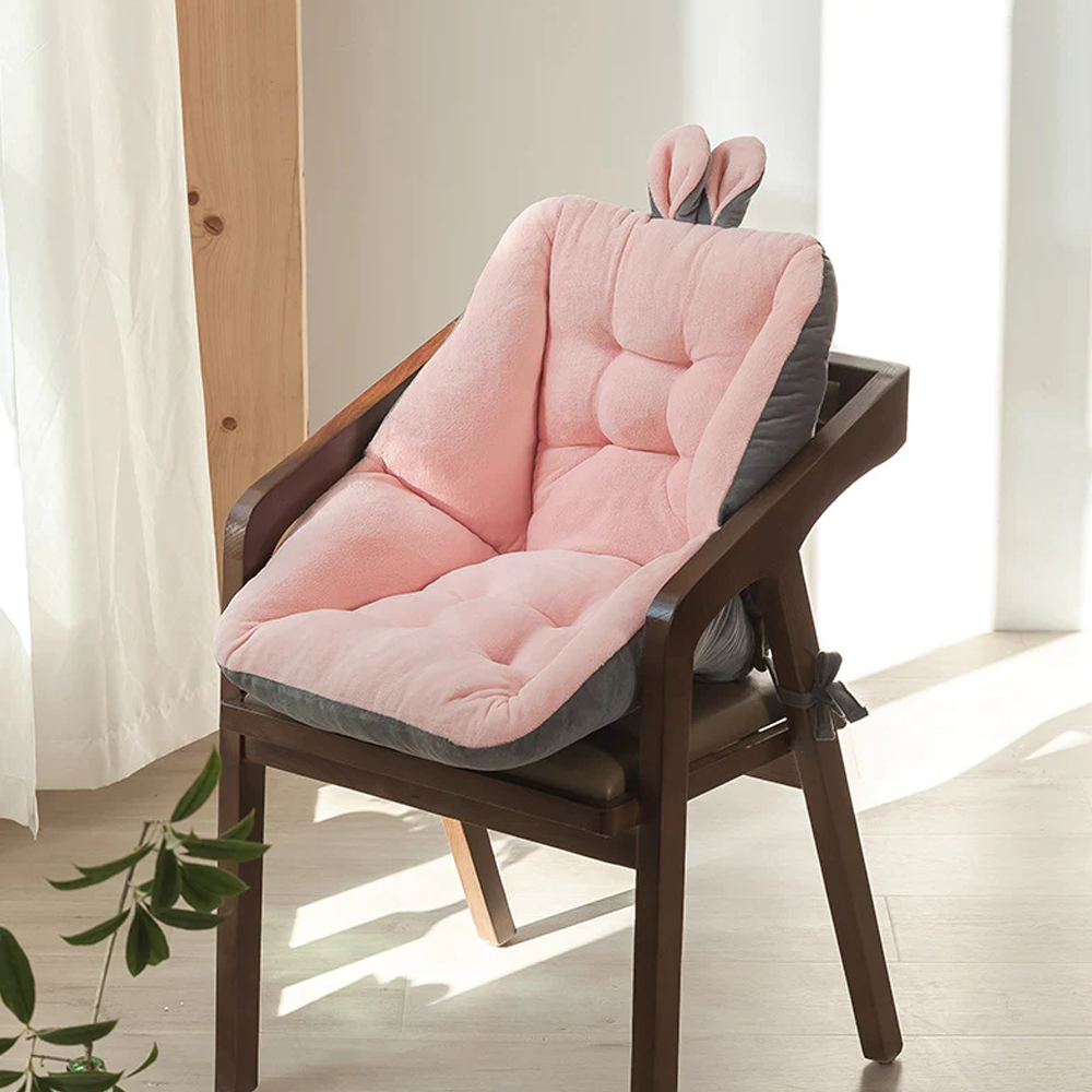 Back Support Bunny Chair Cushion | Kawaii Bunny Chair Cushion | Ultra-Soft Bunny Ear Seat Cushion | Bunny Cushion Seat
