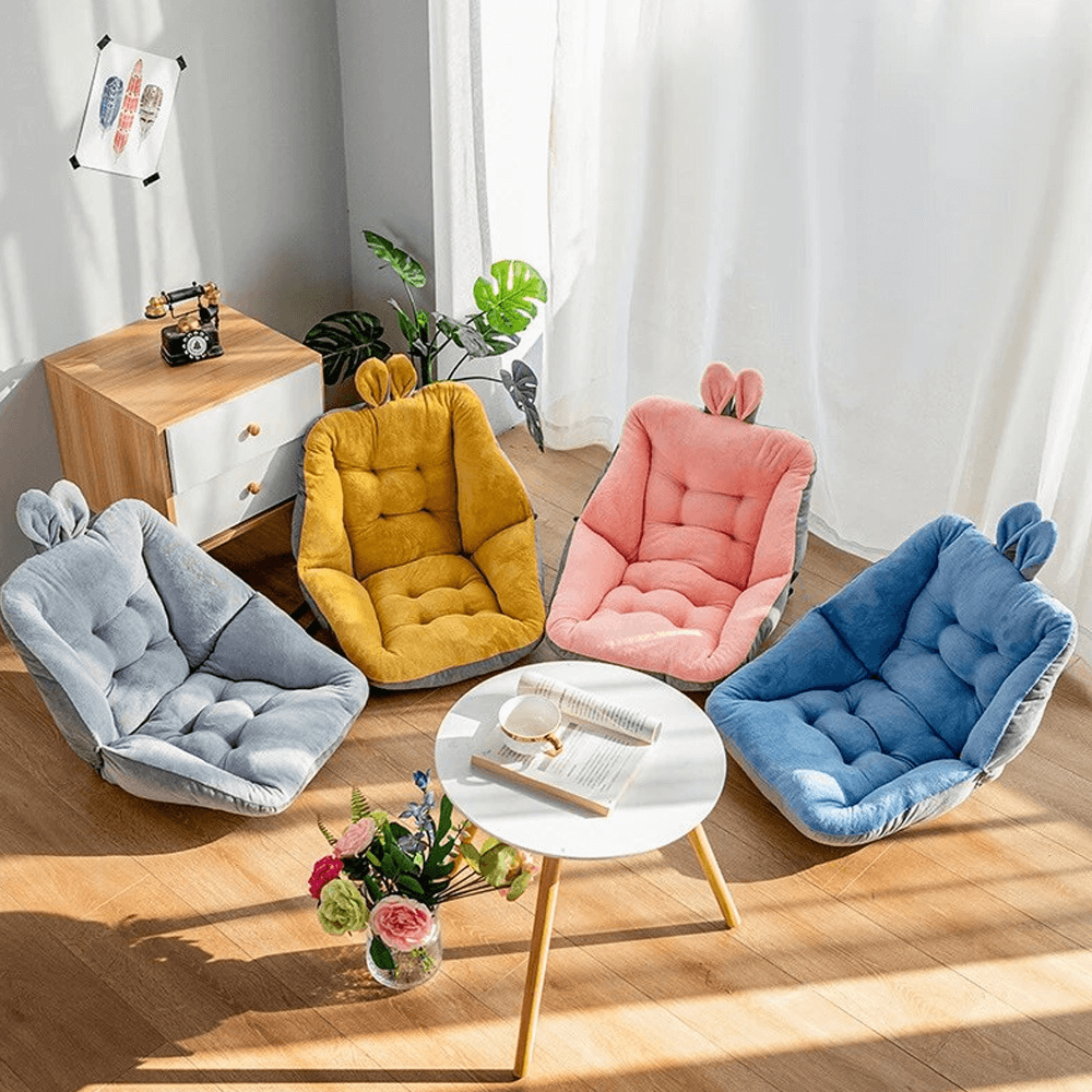 Back Support Bunny Chair Cushion | Kawaii Bunny Chair Cushion | Ultra-Soft Bunny Ear Seat Cushion | Bunny Cushion Seat