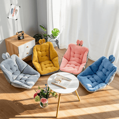 Back Support Bunny Chair Cushion | Kawaii Bunny Chair Cushion | Ultra-Soft Bunny Ear Seat Cushion | Bunny Cushion Seat
