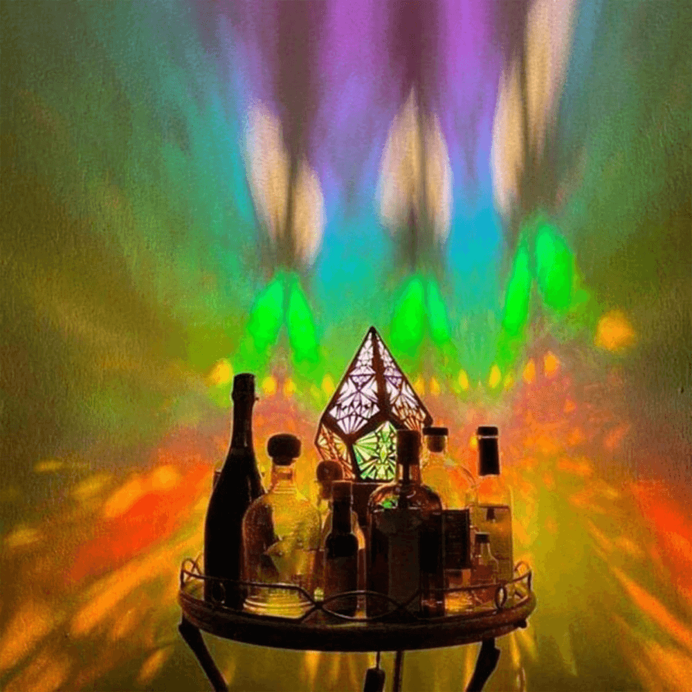 Geometric Bohemian Decor Star Projector Lamp